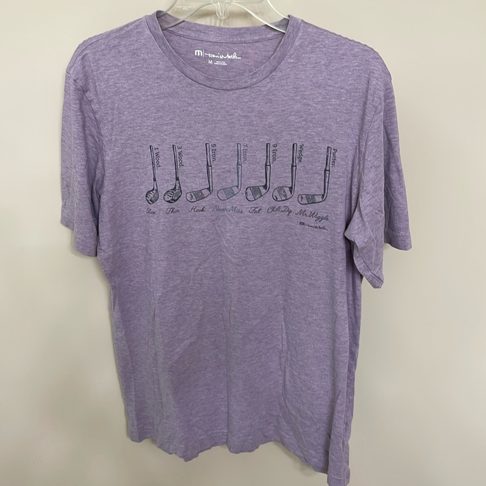 Travis Matthew T-shirt, golf theme size medium
